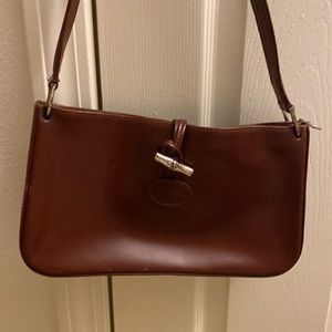 Longchamp burgundy hand bag